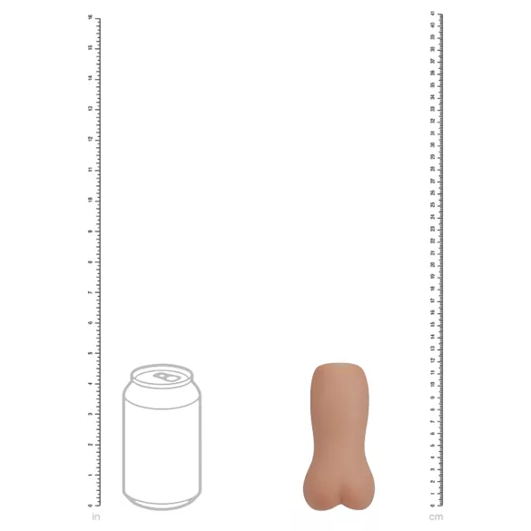 XKIN - realistični masturbator v obliki zadnjice - M (temna naravna barva)