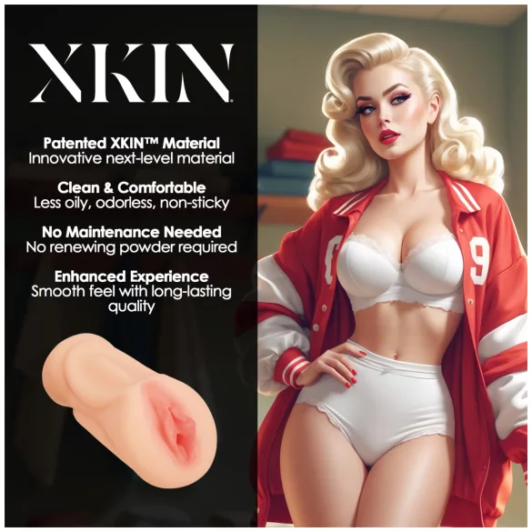 XKIN Lexi Lockerload - realistična umetna vagina masturbator (naravna)