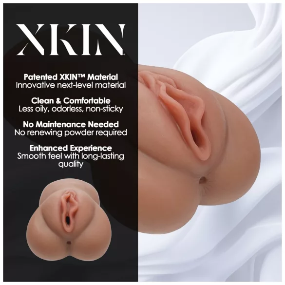XKIN - realistična umetna vagina - L (temno naravna)