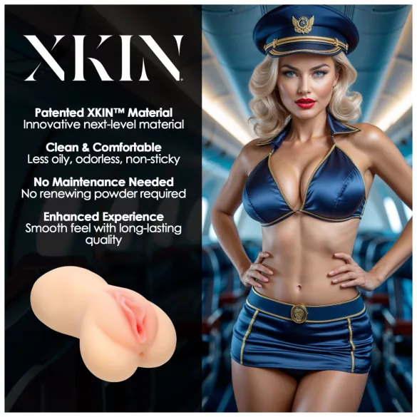 XKIN Lexi Cockpit - realističen masturbator v obliki umetne vagine (naraven)