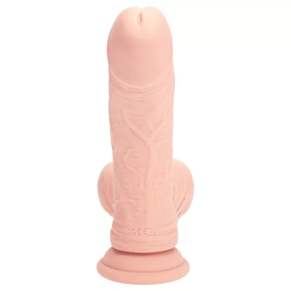 RealRock - dvakrat gosto realističen vibrator (barva kože) - 18 cm