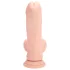 RealRock - dvakrat gosto realističen vibrator (barva kože) - 18 cm