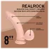 RealRock - realistični vibrator z dvojno gostoto (barva kože) - 20 cm