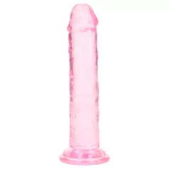   RealRock - realistični dildo z vakuumskim nastavkom (rožnate barve) - 12,7 cm