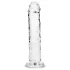 RealRock - realistični dildo z vakuumskim nastavkom (prozoren) - 12,7 cm