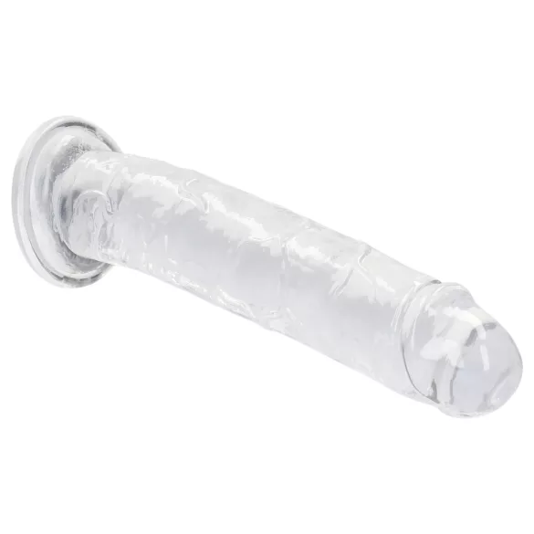 RealRock - realistični dildo z vakuumskim nastavkom (prozoren) - 12,7 cm