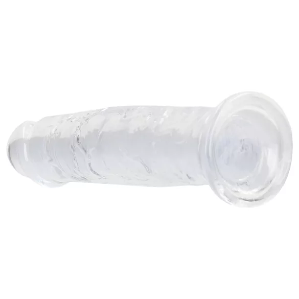 RealRock - realistični dildo z vakuumskim nastavkom (prozoren) - 12,7 cm