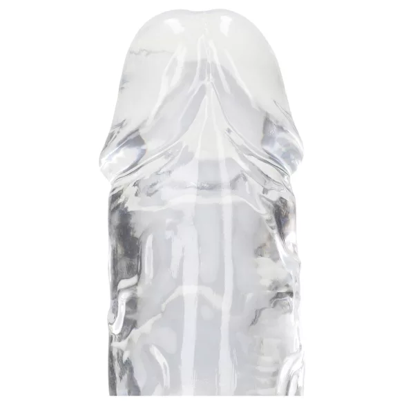 RealRock - realistični dildo z vakuumskim nastavkom (prozoren) - 12,7 cm