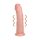 REALROCK - vibrator z priseskom - naravna barva (20,5 cm)