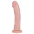 RealRock - dildo z vakuumskim nastavkom - naravno - 20,5 cm