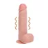 RealRock - vibrator z vakuumsko osnovo - naraven - 18 cm