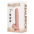 RealRock - vibrator z vakuumsko osnovo - naraven - 18 cm