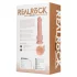 RealRock - vibrator z vakuumsko osnovo - naraven - 18 cm