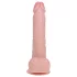 RealRock - vibrator z vakuumsko osnovo - naraven - 18 cm