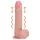 RealRock - dildo z vakuumsko osnovo - vibracijski - naravna koža - 20,5 cm