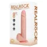 RealRock - dildo z vakuumsko osnovo - vibracijski - naravna koža - 20,5 cm