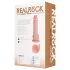 RealRock - dildo z vakuumsko osnovo - vibracijski - naravna koža - 20,5 cm