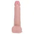 RealRock - dildo z vakuumsko osnovo - vibracijski - naravna koža - 20,5 cm