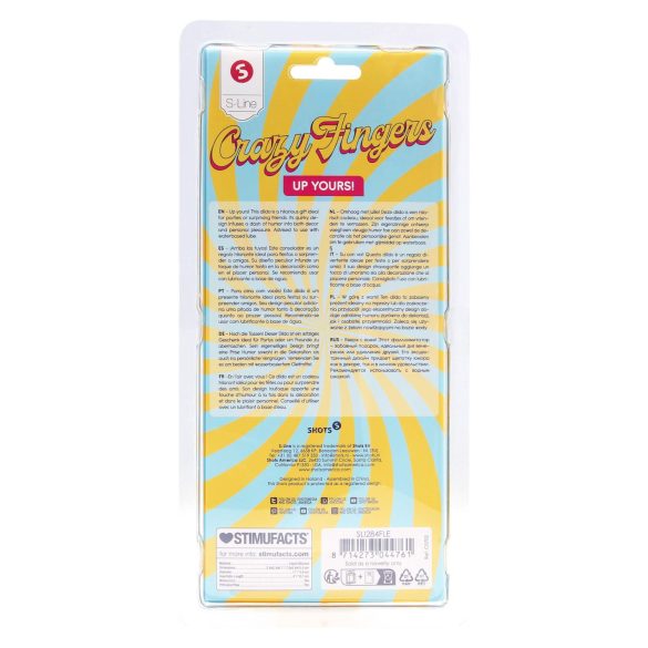 S-Line - dildo v obliki sredinca - naravna barva