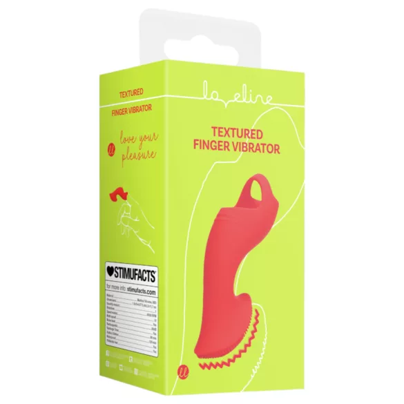 Loveline - vibracijski stimulator za prst - rdeč
