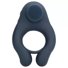   Loveline - vibracijski obroč za penis s stimulacijo klitorisa - siva