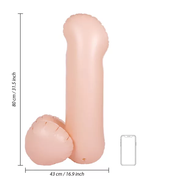 S-Line - Blow Me Up - napihljiv penis balon (80 cm)