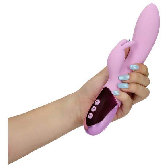 Loveline - polnilni vibrator z zajčjo ušesci (roza)
