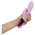 Loveline - polnilni vibrator z zajčjo ušesci (roza)