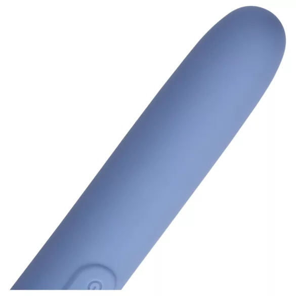 Loveline Travel - vibratorski masažer z rezervoarjem za lubrikant - modra