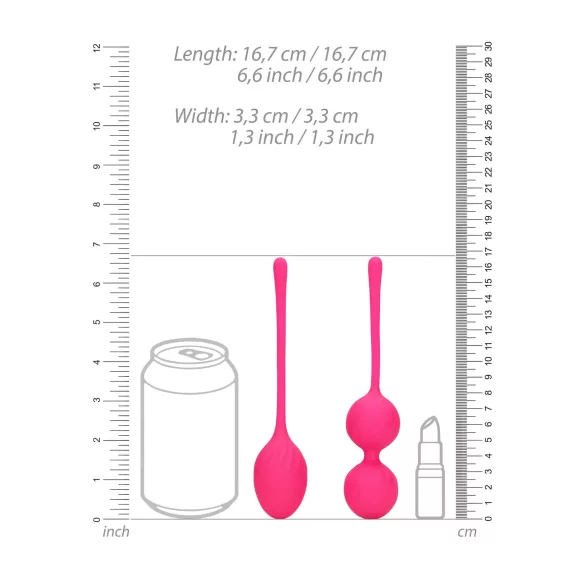 Loveline - kegel kroglice set - utežene - 2-delni - roza