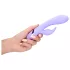 Loveline - vibrator zajček za klitoris z ročajem - polnjenje - vijoličen