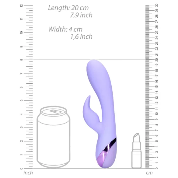 Loveline - vibrator zajček za klitoris z ročajem - polnjenje - vijoličen
