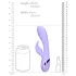 Loveline - vibrator zajček za klitoris z ročajem - polnjenje - vijoličen