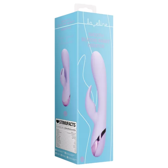 Loveline - vibrator zajček za klitoris z ročajem - polnjenje - vijoličen