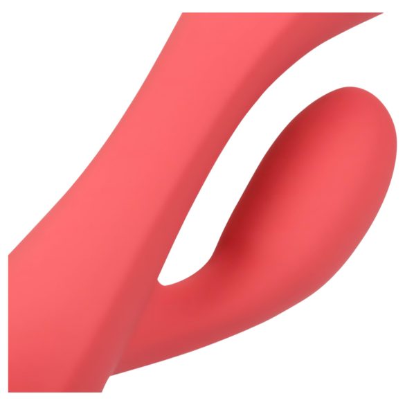 Loveline - akumulatorski, vodoodporni vibrator s stimulatorjem (roza)