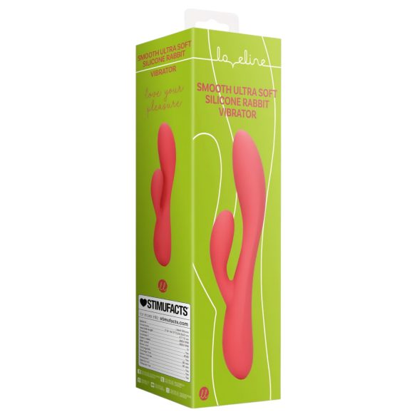 Loveline - akumulatorski, vodoodporni vibrator s stimulatorjem (roza)