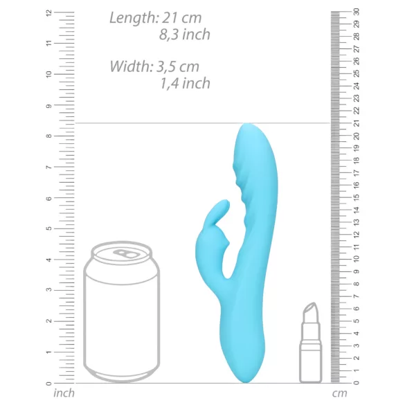 Loveline - vibrator zajček za klitoris - vodoodporen - modra