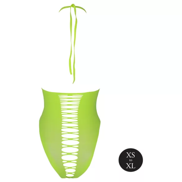 Ouch! - erotično odprto body - svetleča barva - neon zelena