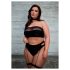 Le Désir Plus Size - 3-delni komplet spodnjega perila - črna (XL-4XL)
