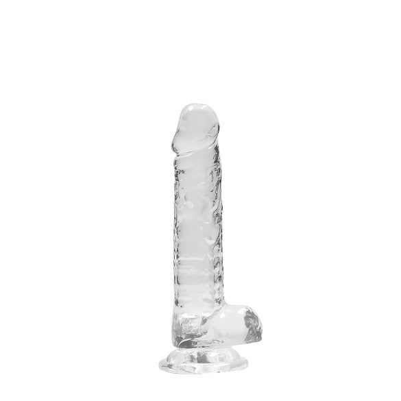 RealRock - realistični dildo - prozoren - 17 cm
