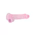 RealRock - realistični dildo - prozoren roza - 19 cm