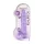 RealRock - realistični dildo - prozoren, vijoličen, 22 cm