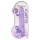 RealRock - realistični dildo - prozoren, vijoličen, 22 cm