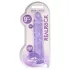 RealRock - realistični dildo - prozoren, vijoličen, 22 cm