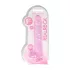 RealRock - realistični dildo - roza prozoren - 22 cm