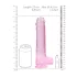 RealRock - realistični dildo - roza prozoren - 22 cm