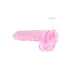 RealRock - realistični dildo - roza prozoren - 22 cm