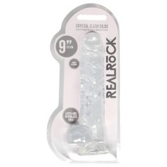 RealRock - prozoren realistični dildo - 22 cm