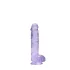 RealRock - realistični dildo - prozoren lila - 15 cm