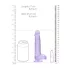RealRock - realistični dildo - prozoren lila - 15 cm
